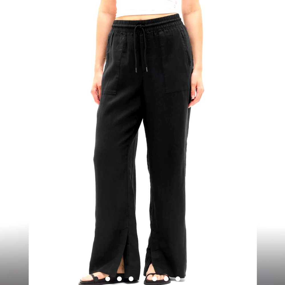 Athleta Black Wide-Leg Drawstring Pants